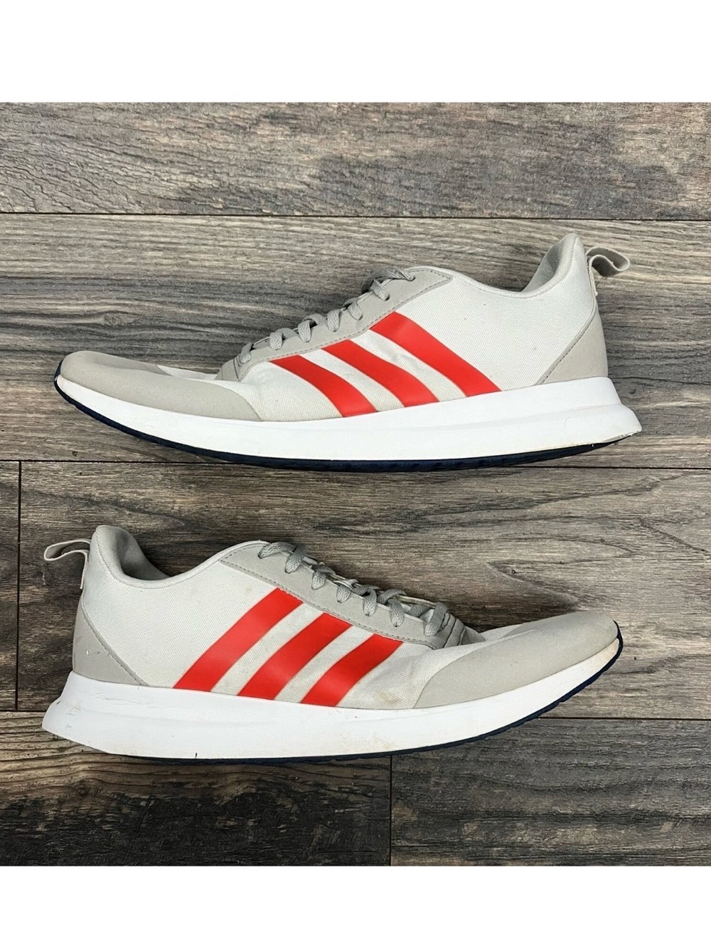Adidas Run 60s HK Men's Size 13 Gray White Red Running Shoes EE9728
